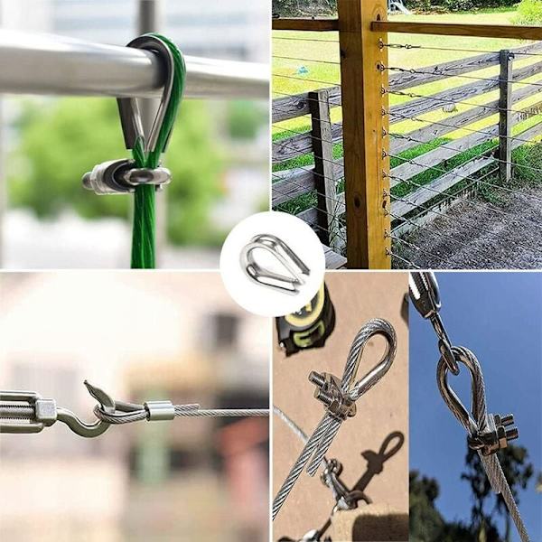 50 stycken M2 vajerlås av 304 rostfritt stål vajerklämma för vajer 2mm