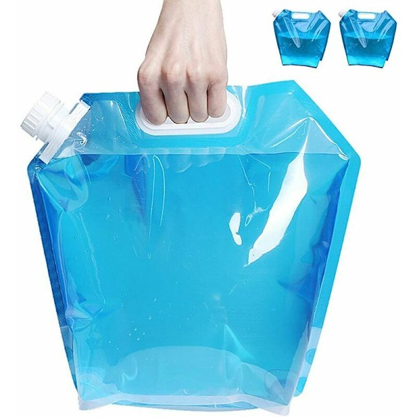2 × 10L kokoontaitettava vesipullo, vesisäiliö, uudelleenkäytettävä juomavesisäiliö retkeilyyn, urheiluun, patikointiin, piknikille, grilliin, ulkoilmaan, autoon