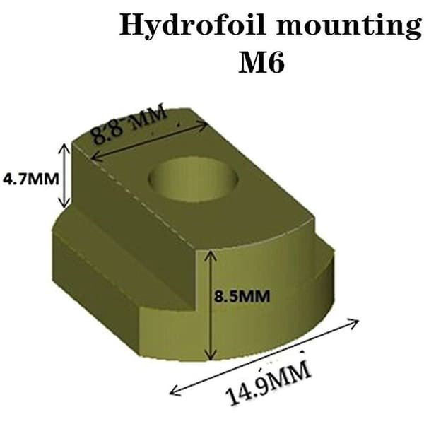 4 st M6 storlek plåtmontering och 4 st hydrofoil skruvmontering T-muttrar