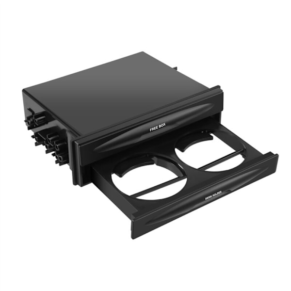 Auto Single Din Bilradio Lomme, Universal Cd Radio Lomme Drik Kopholder Opbevaringsboks Sort