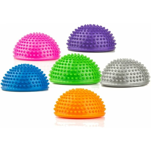 2 st Anti-Halk Fotmassageboll Halvklot Massagematta Träning Balanspunkt för Gym Yoga Pilates Silver