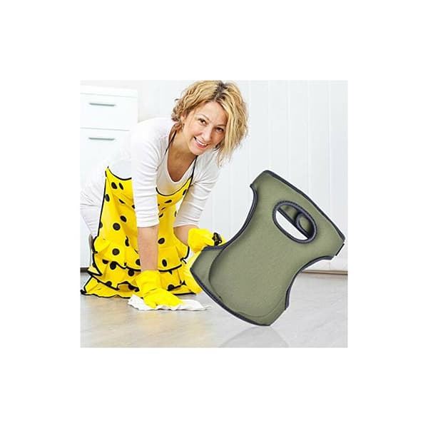 Par bløde skumhaveknæpuder med dobbelte stropper til havearbejde, gulvrengøring - grøn-