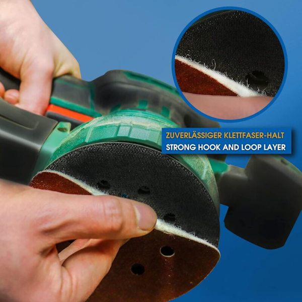 S&R Slibeskiver Sandpapir 125mm Slibmaskine Bosch Dewalt Einhell - 60 Skiver: P40/P60/P80/P120/P180/P240 8 huller
