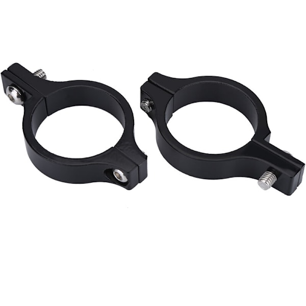 1 Par 39mm Aluminium Legering Motorcykel Forlygte Gaffelbeslag Sort