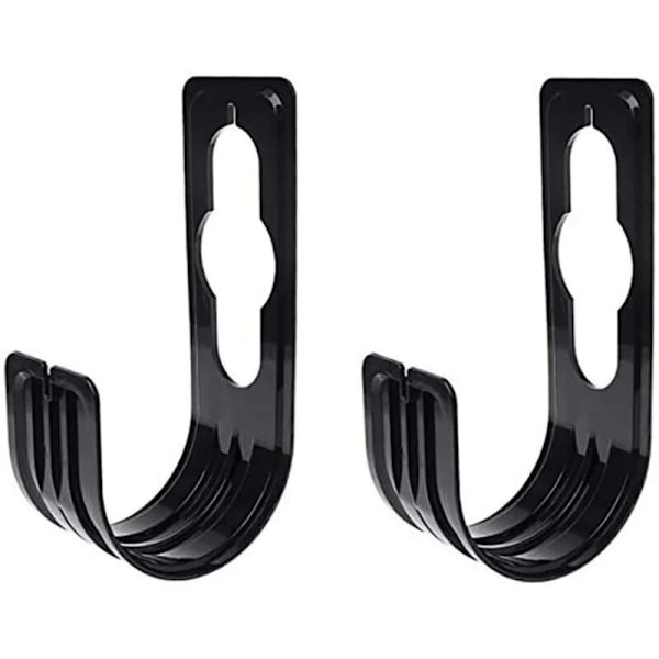 2 stk. Have Slangeholder Bærbar Hanger, Vægmonteret Hanger Beslag, Vandingsslangeholder Hjem Have, Sort