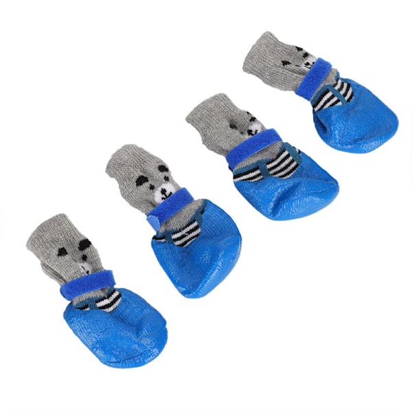 Koiran saappaat, 4 kpl Koiran saappaat likaa hylkiviä koiran kenkiä (S, sininen)