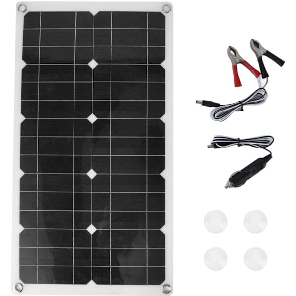 18V 100W Vandtæt Solpanel Solcellepanel Udendørs Batterilader til Hjem Bil Båd