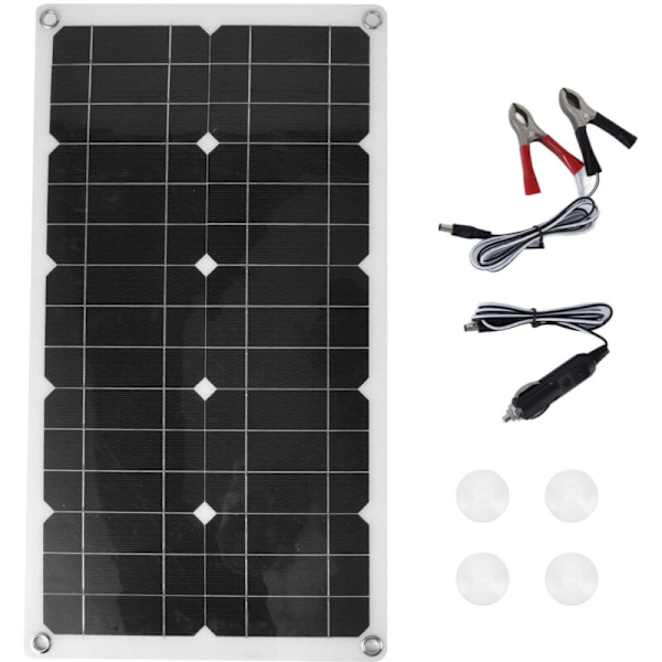 18V 100W Vattentät Solpanel Solladdningspanel Utomhus Batteriladdare för Hem Bil Båt