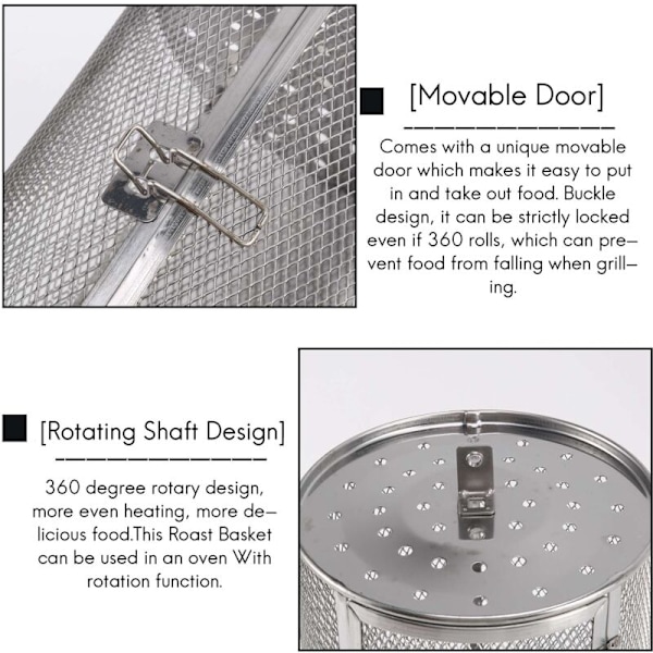 Ristekurv, Rustfrit Stål Ristebur Ovn 14X18Cm til Grill Barbecue Luftfryser Værktøj