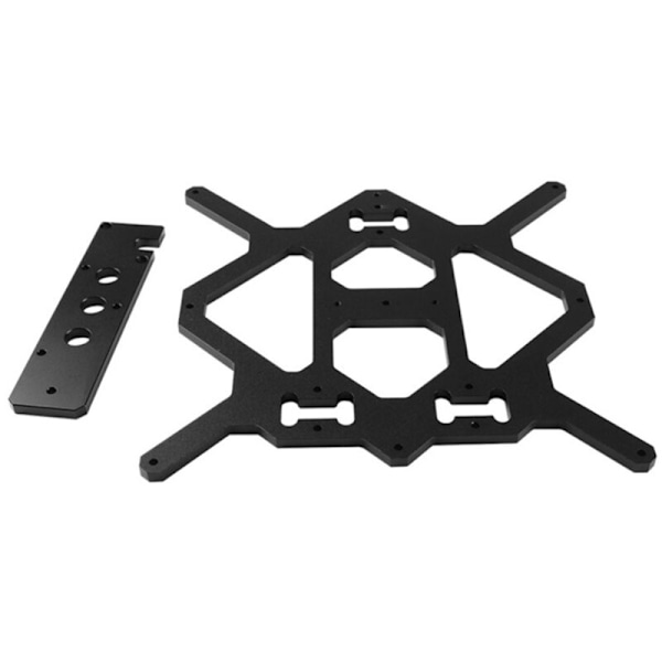 1 Sæt Sort Aluminiumsprofil Y Vogn Z Ekstrudering Bundplade med 3 U-Bolte til 3D Printer