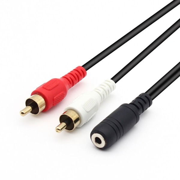 3,5 mm - RCA AV-kamerakaapeli, 3,5 mm uros - 3RCA uros liitäntä AUX-stereokaiuttimelle älypuhelimille, MP3-soittimille, tableteille, kaiuttimille, kotiteatterille (3