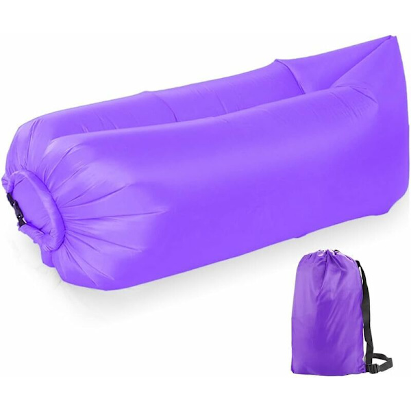 Oppblåsbar sofa, oppblåsbar hengekøye, luft oppblåsbar sofa, oppblåsbar stol, bærbar pakke for reise, camping, fotturer, svømmebasseng og strand
