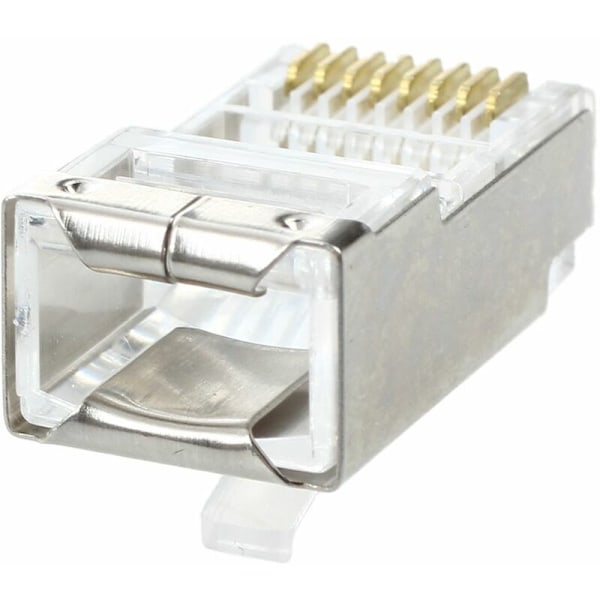 50 st Silver Tone Shielded RJ45 8P8C Nätverkskabel CAT5-lock