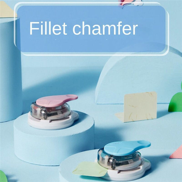 3-tie kulmanpyöristin reikäleikkuri työkalu paperitöihin kirjekuori kotitekoiseen taiteeseen askarteluun DIY-projekteihin, vaaleanpunainen