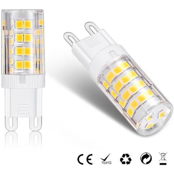 G9 LED-pære, varm hvit 3000K 5W G9 LED-lys pære tilsvarende 40W halogenpærer 420 lumen ikke dimbar, pakke med 10 MNS