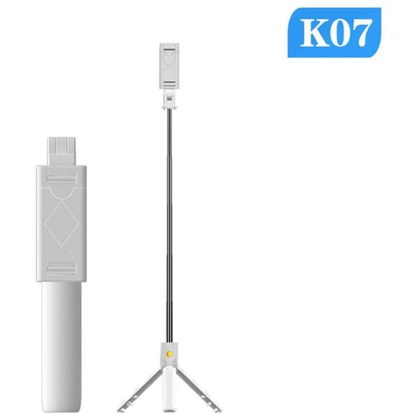 Bluetooth Selfie Stick med fjärrkontroll stativ för Monopod för , Vit