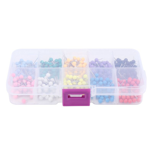 Plastik Push Pins Kortnåle med Stålspids, 4mm, 2000 Styk