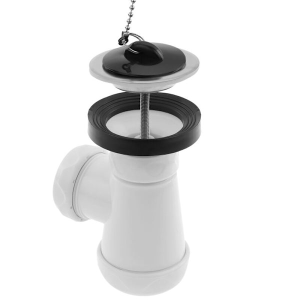 Laajennettava lyhyt pullosifonin venttiilillä viemäriin -bidee 1 1/4 x ∅ 70 mm