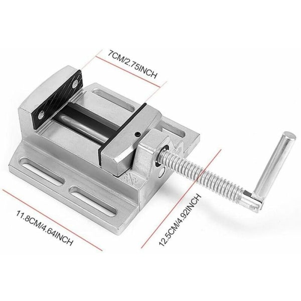 2,5 tommers borevise i aluminiumlegering, kraftig skrustikke for boremaskinholder, mini skrustikke, flate tenger, mini benkskrue, reparasjonsverktøy