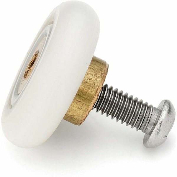 Sett med 4 erstatningsruller for skyvedør i dusj med M6 skruer Diameter 20 mm