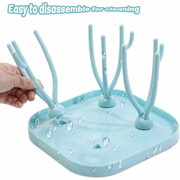 Babyflaskedryer, Babyflaskedryerstativ, Treflaskedryer, Flaskedryer, Treflaskedryer, for Babyflasker, Ren og Hygienisk (B