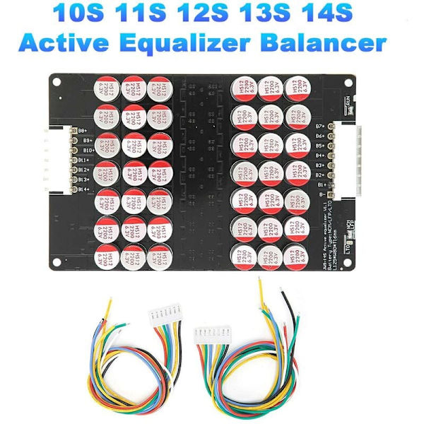 10S 11S 12S 13S 14S Aktiv utjevner Balanser Lifepo4 LTO Batteri Energi Utjevning Kondensator BMS Styret