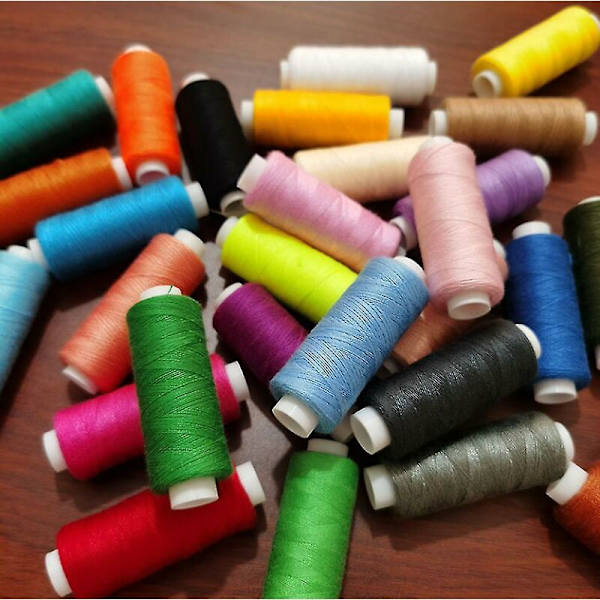 60 stk. spoler sytråd assorterede farver polyester til håndsyning