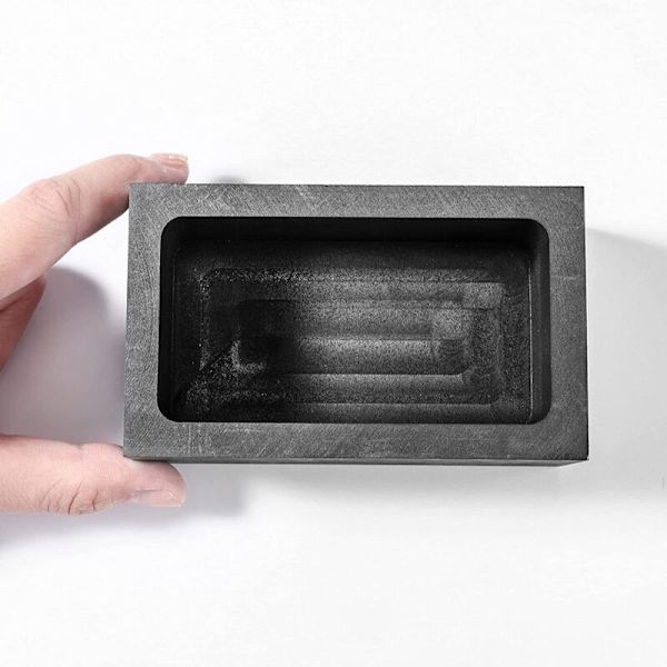 2 kg Grafitstøpeform for Ingot, Støpedigel, for Gull Sølv Metall, 85 x 45 30 mm (1 stk)