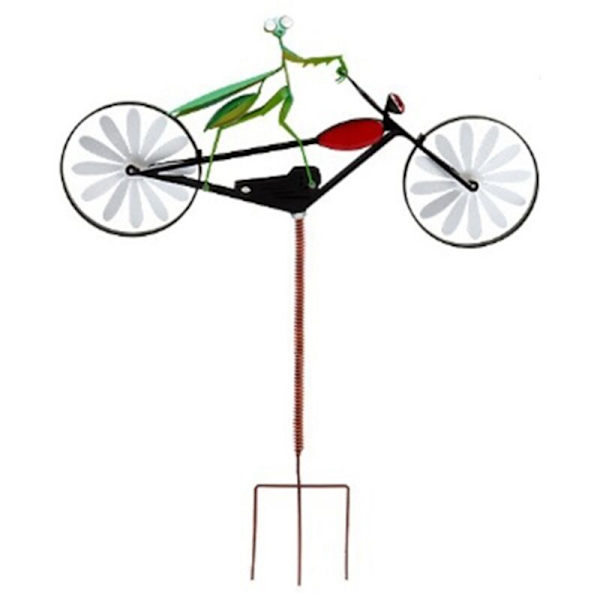 Vintage cykel vindmølle, metalpar roterende kunst, kat og mus, vejrhaner med rustfrit stål, guldsmed