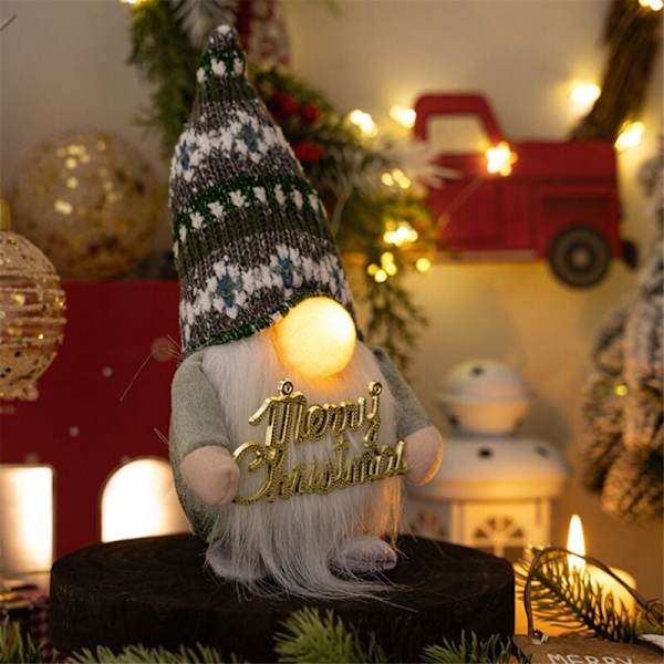 LED Nisse Dukke, Julepynt med LED Næselys, Rudolph Julepynt til , Julegaver, År, til