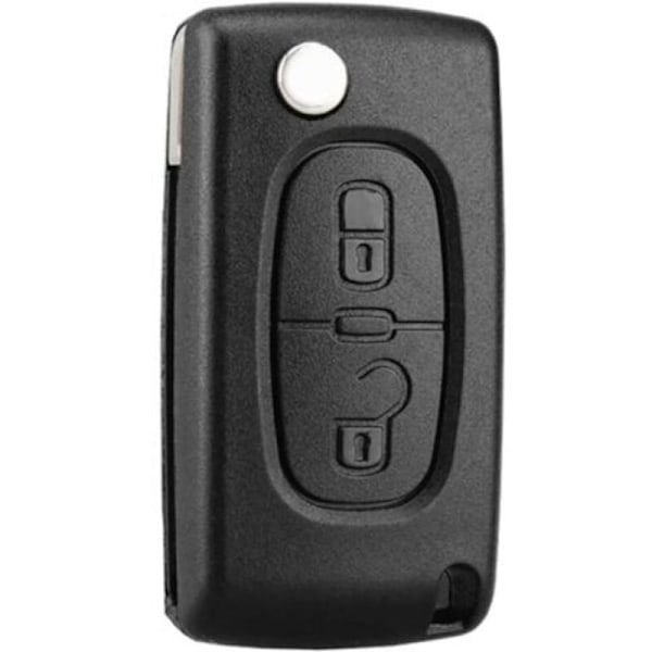 2-knapps Nyckelskal Kompatibel CE0523 Vikbar Fällbar Nyckel för Peugeot 207 307 308 407 408 3008 5008 Citroen C2 C3 C4 C5 C6 C8
