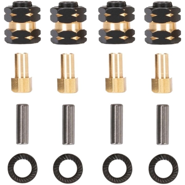 Mässing förlängd hjulnavadapter axelmotvikt för Axial SCX24 JLU Deadbolt C10 uppgraderingar