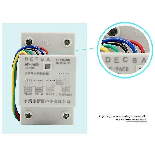 Df-96ed Automatisk Vandstandskontrol 10A 220V Tank Væskehøjde Detektionssensor Cistern Pumpeswitch med 3 Prober