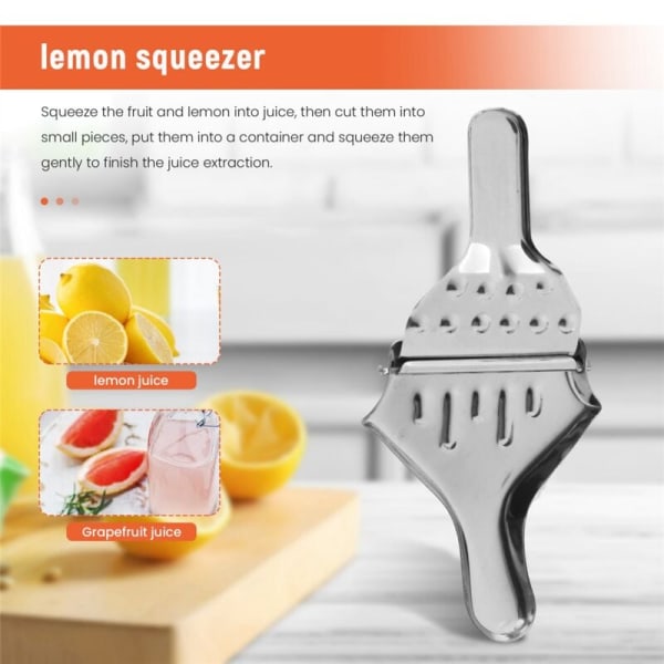 Rustfritt stål juicer, manuelle tenger, sitrus juicer, for hjem, kjøkken, bar, 4 stykker