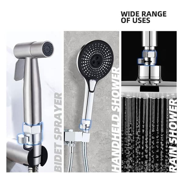 Dusjhodeavstengningsventil Dusjstrømkontrollventil G1/2 Strømtrykkregulator for håndholdt dusj Bidet Sprayer