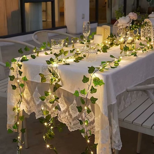 Ulko-aurinkoketjuvalot, keinotekoinen murattiaurinkoketjuvalot, vedenpitävät puutarhavalot, 10 metriä 100 LED-aurinkoketjuvalot 8 tilaa - DENUOTOP