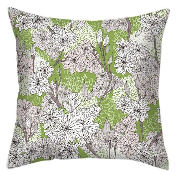 4 stk. pudebetræk påskehare print pudebetræk sofa pudebetræk boligindretning pudebetræk 45X45 cm grøn hvid