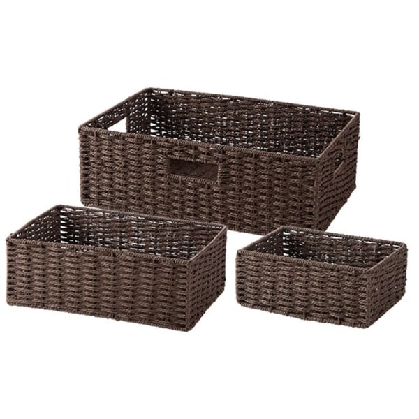 Paper Rope Storage Basket Desktop Storage Basket Clothes Rectangular Storage Basket Storage Box