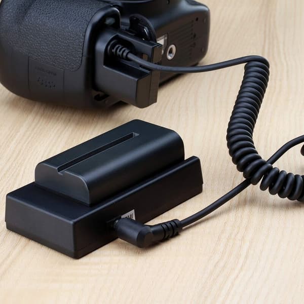 LP-E6 Dummy Batteri DC Koppling Anslutningsfjäderkabel Batteri Ersättning för Canon 5D2 5D3 5D4 6D 6D2 60D 7D 7D2