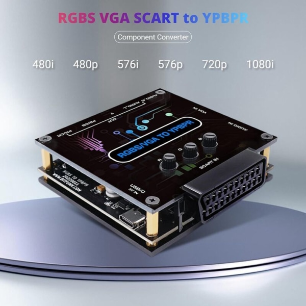 RGBS VGA SCART till YPBPR Komponentkonverter, Videosignal Transkodningskonverter, Färgskillnadsvideokonverter
