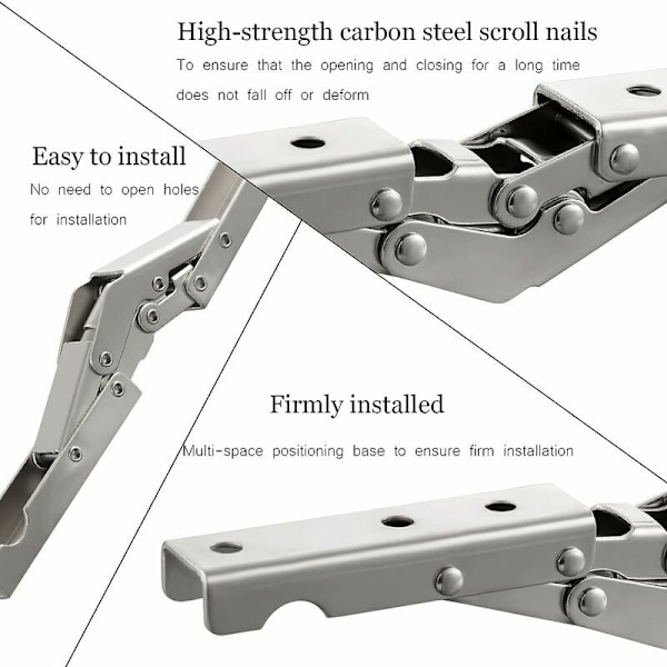 Foldbare Braketter for Tung Last, 4 stk. Foldbare Konsollbraketter, Foldbare Hyllebraketter for Tung Last, Foldbare Konsollbraketter for Tung Last
