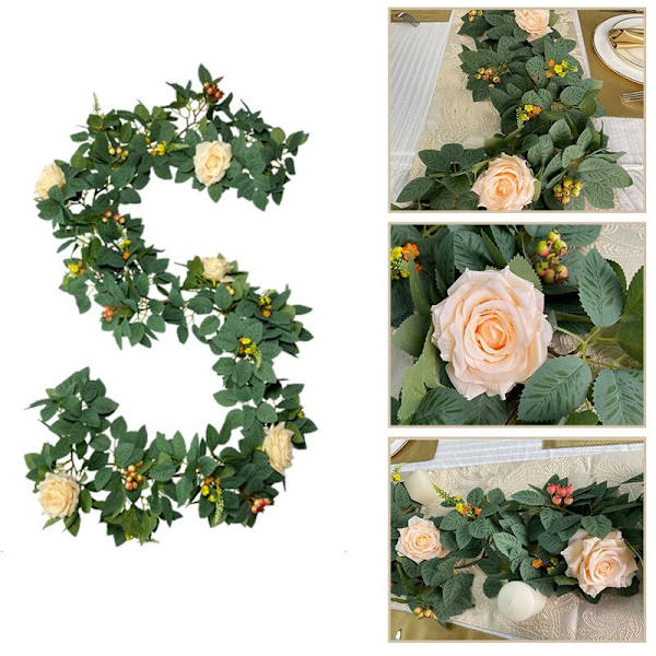 Kunstig silke falske blomster girlander peon planter henger vintre for bryllupsfest hage håndverk bue dekor