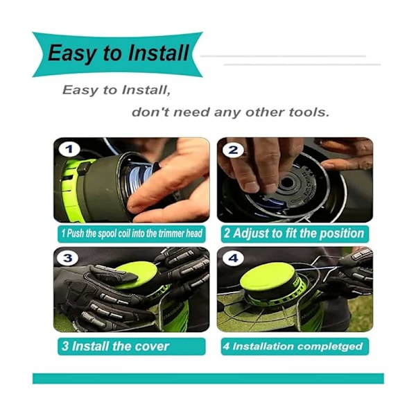 Græstrimmer spole, Φ1.6mm 6 m F016800570 til BOSCH græsslåmaskiner modeller: Universal GrassCut 18 / Universal GrassCut 18-26/UniversalGrassCut 18-260, til udskiftning