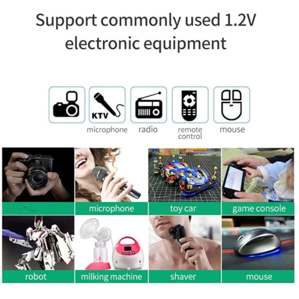 Batterilader LCD-skjerm 8 spor intelligente smarte ladere for AA/AAA NiCd NiMh oppladbare batterier AA AAA lader