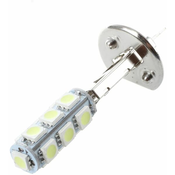 2 stk AUTO LAMPER H1 HVID 13 LED SMD 5050 CHIPS