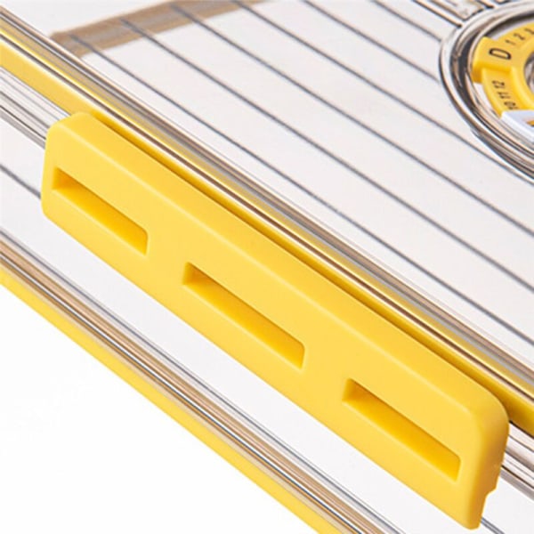 Food Storage Refrigerator Timing Organizer Box FridgeKeeping Bins Yellow 15.5 x 32.5 x 17.5 cm