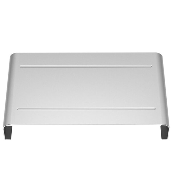 Aluminiumlegering Skærm Opbevaringshylde Bærbar Stativ Holder, Computerskærmholder, Sølv