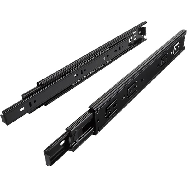 1 Pari (2 KPL) Täyslaajennusliukusäätimet Mustat Teleskooppiliukusäätimet 300 mm (Asennettu) Kuulalaakeri - RWDrawer Slide