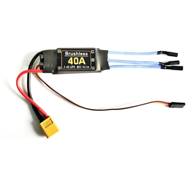 40A harjaton ESC XT60-liitin Kestävä RC-komponentit Tarvikkeet Nopeudensäädin Moottori FPV Quadcopter Helikopteri