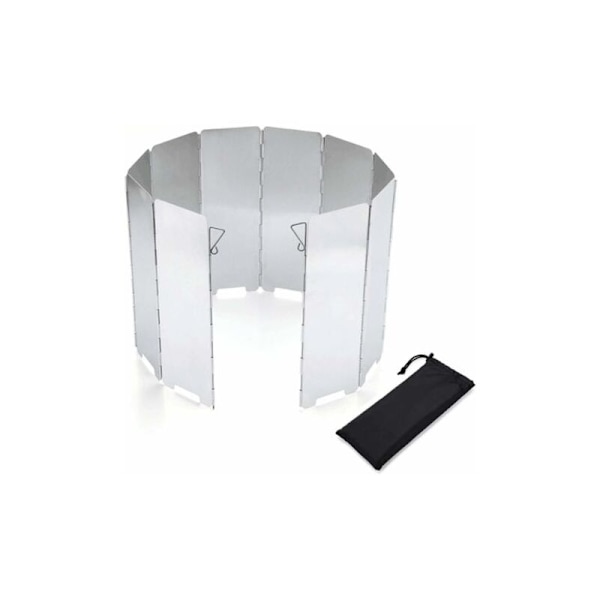 10-pack Vikbar Aluminium Vindskydd - Gasspis Vindskydd - Utomhus Camping Vindskydd - Stormtåligt